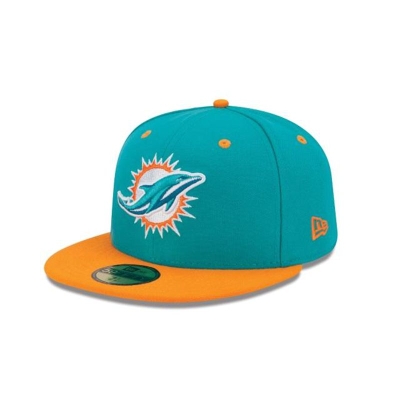 Miami Dolphins Gorra | New Era NFL 2tone 59fifty Fitted Cap Mexico - Negros
